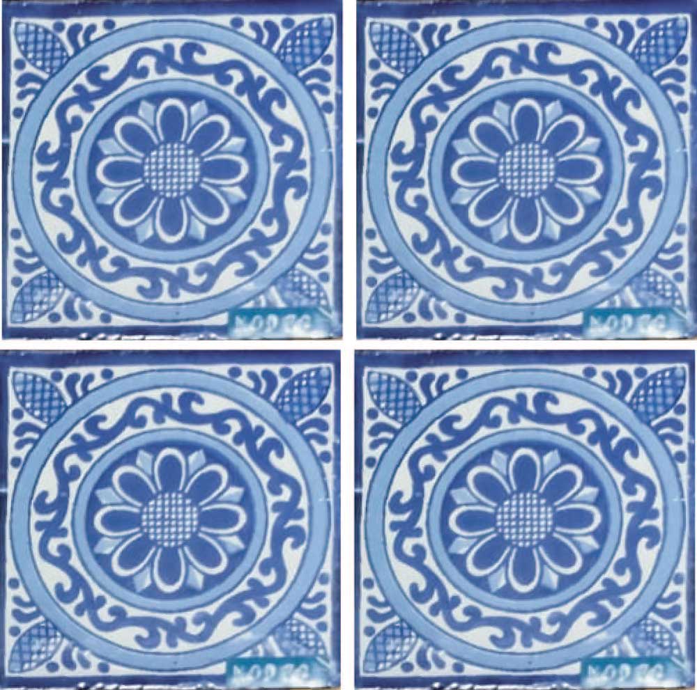 Azulejo Talavera Artesanal Decorado modelo 72