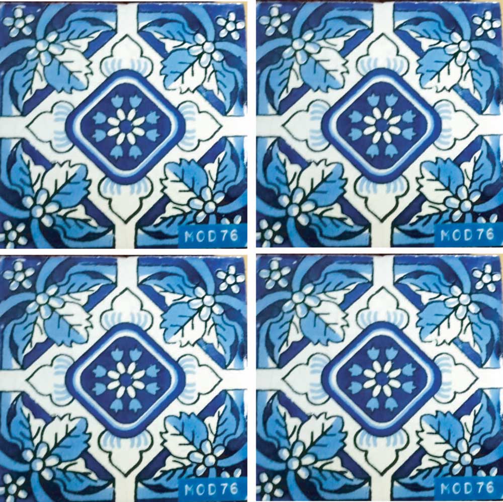 Azulejo Talavera Artesanal Decorado modelo 76