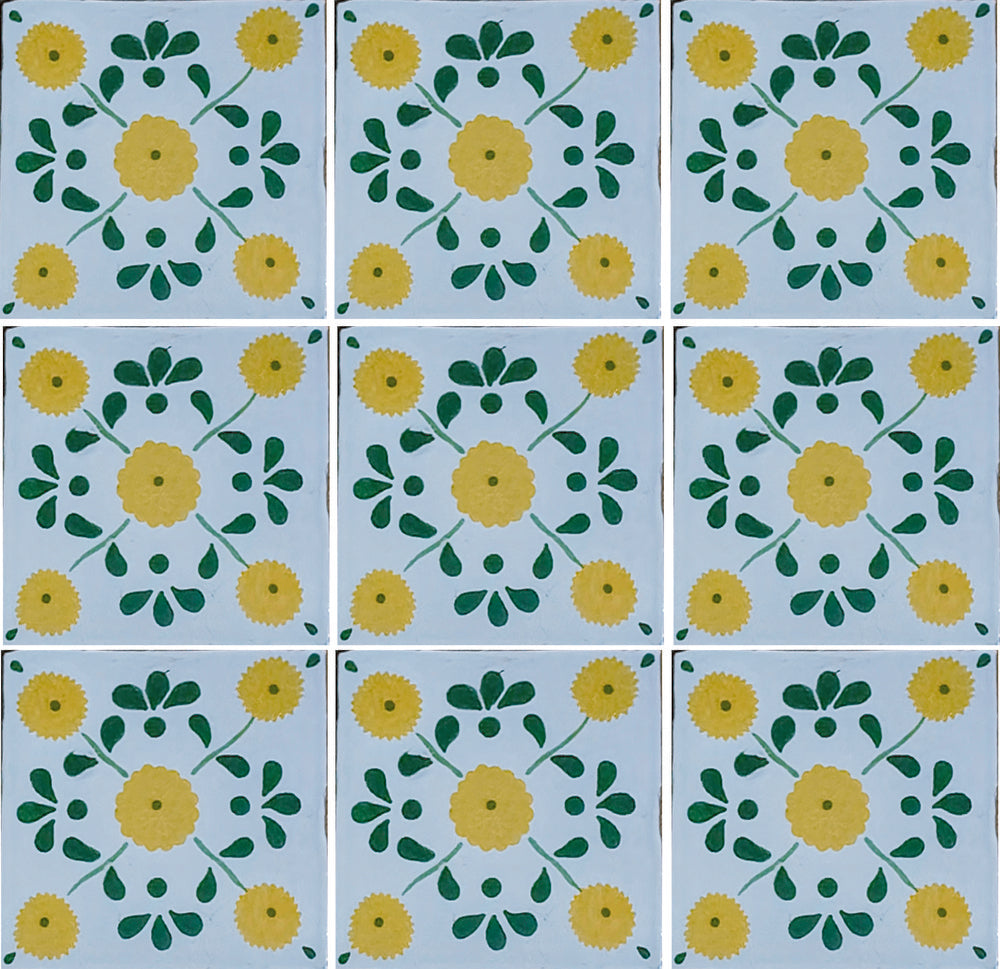 Azulejo Talavera Artesanal Decorado modelo 009