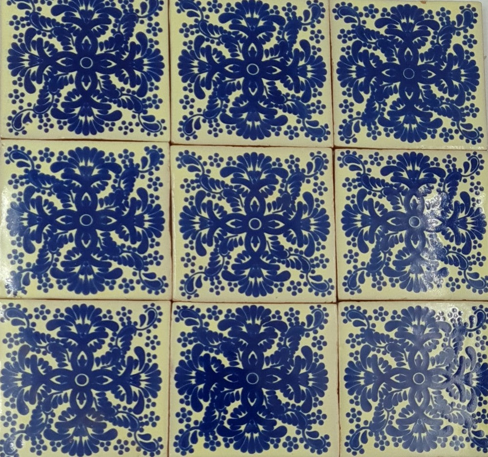 Azulejo Talavera Artesanal Decorado modelo 117