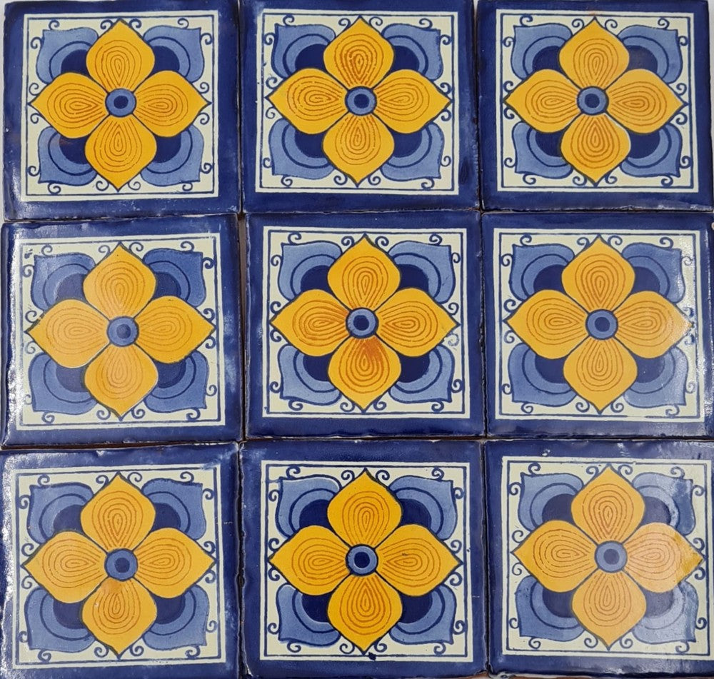 Azulejo Talavera Artesanal Decorado modelo 119