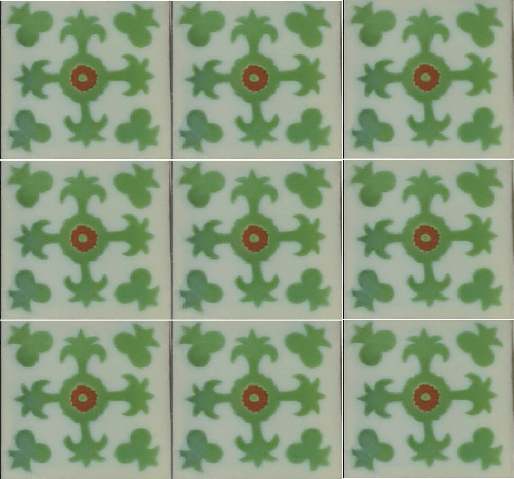 Azulejo Talavera Artesanal Decorado modelo 013