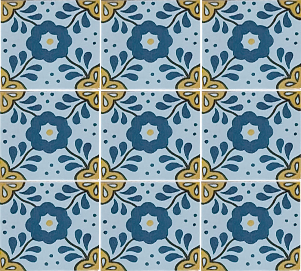 Azulejo Talavera Artesanal Decorado modelo 028