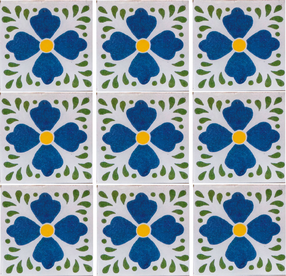 Azulejo Talavera Artesanal Decorado modelo 041
