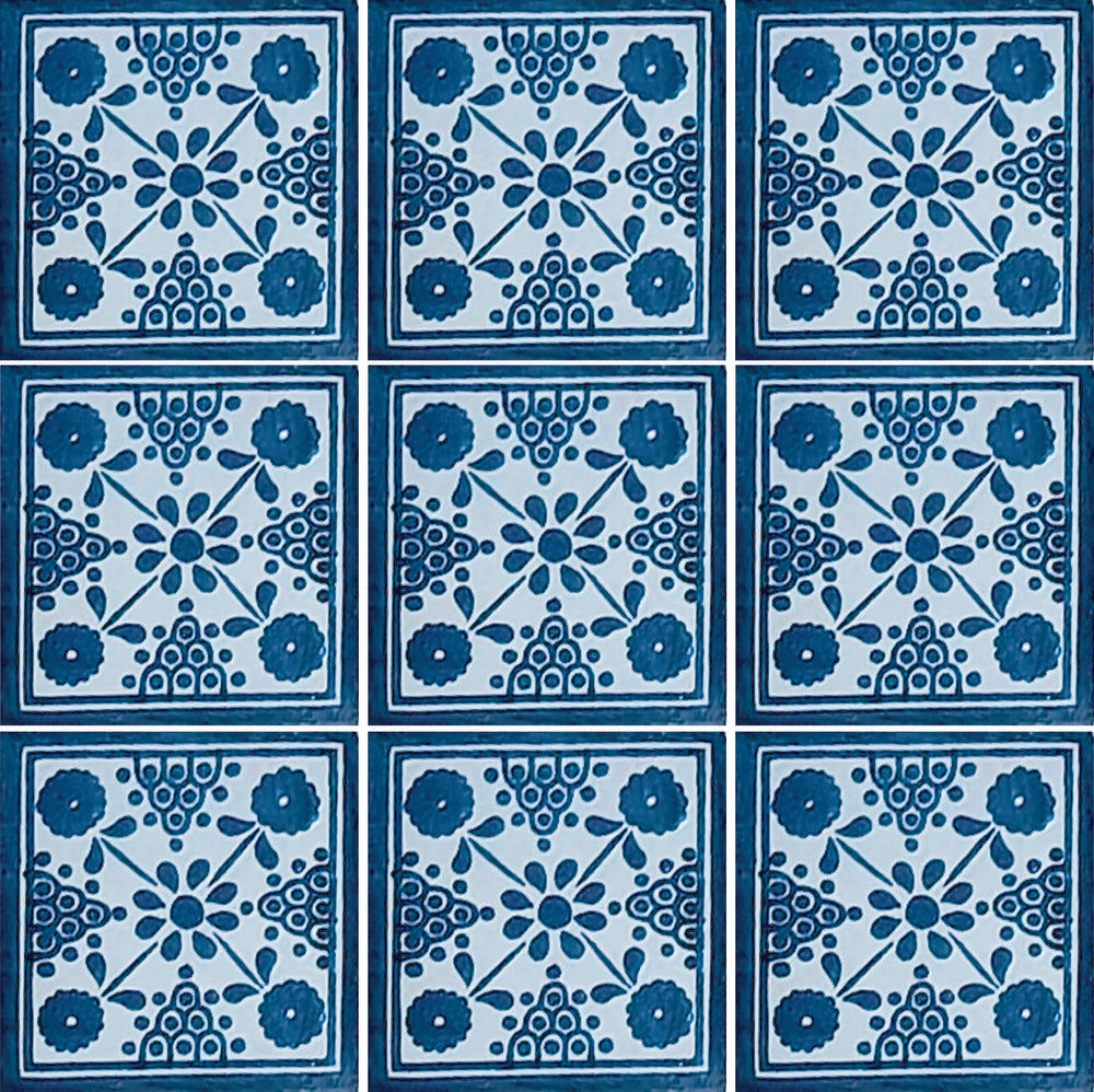 Azulejo Talavera Artesanal Decorado modelo 047