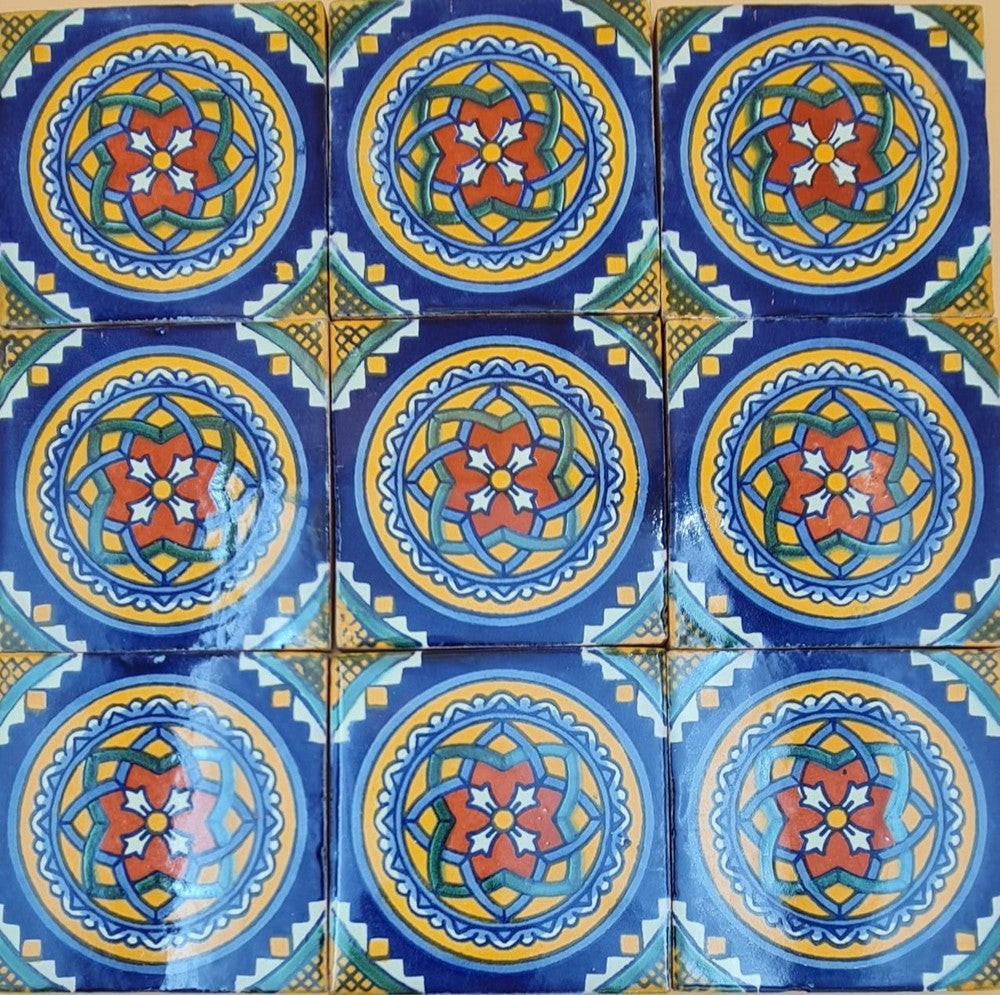 Azulejo Talavera Artesanal Decorado modelo 066