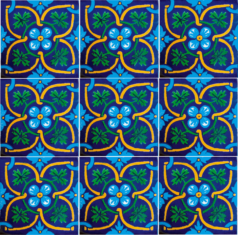 Azulejo Talavera Artesanal Decorado modelo 070