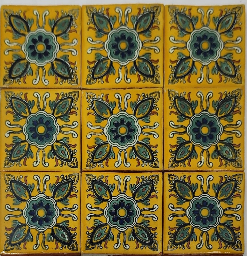 Azulejo Talavera Artesanal Decorado modelo 083