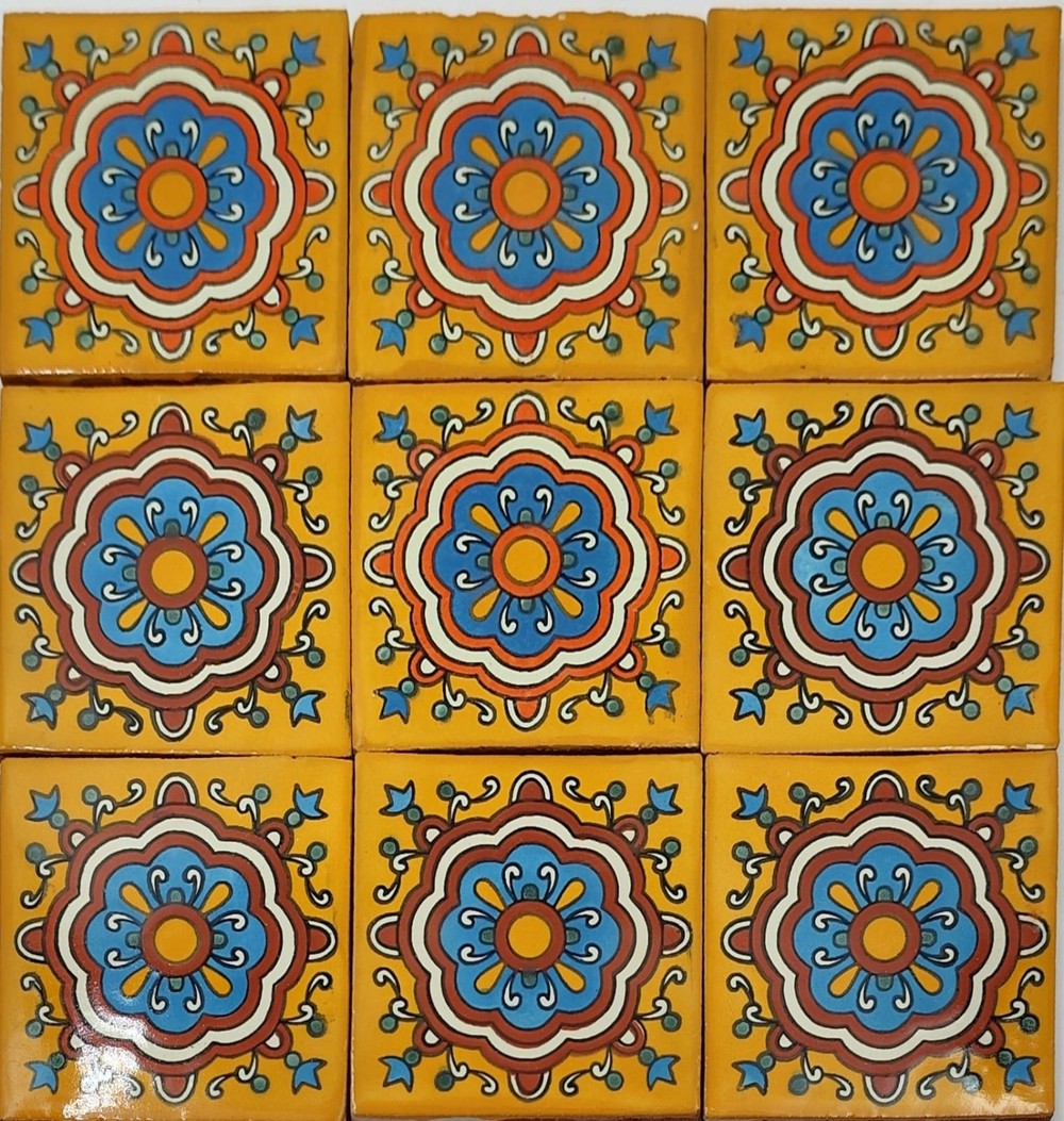 Azulejo Talavera Artesanal Decorado modelo 089