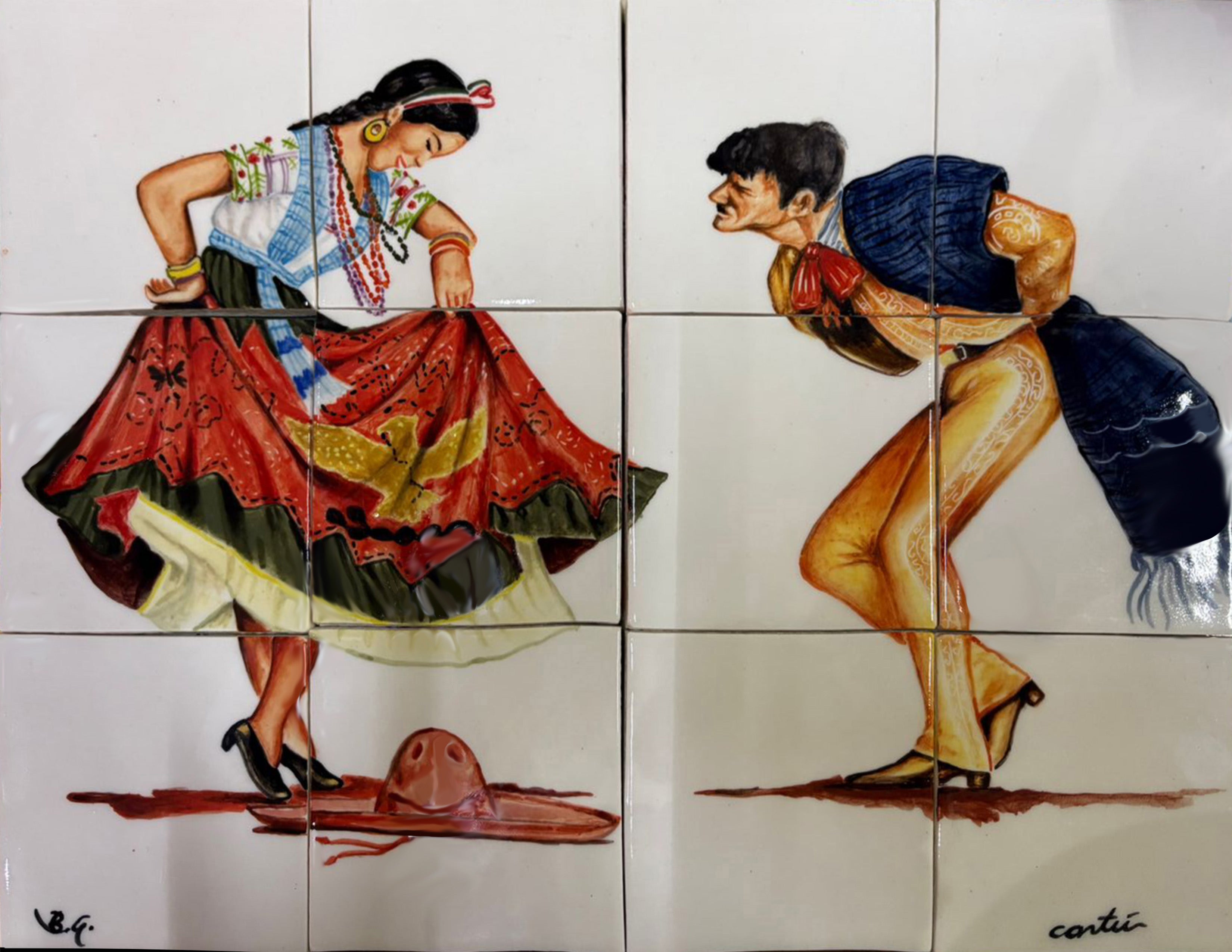 Mural Bailarines 12 pz