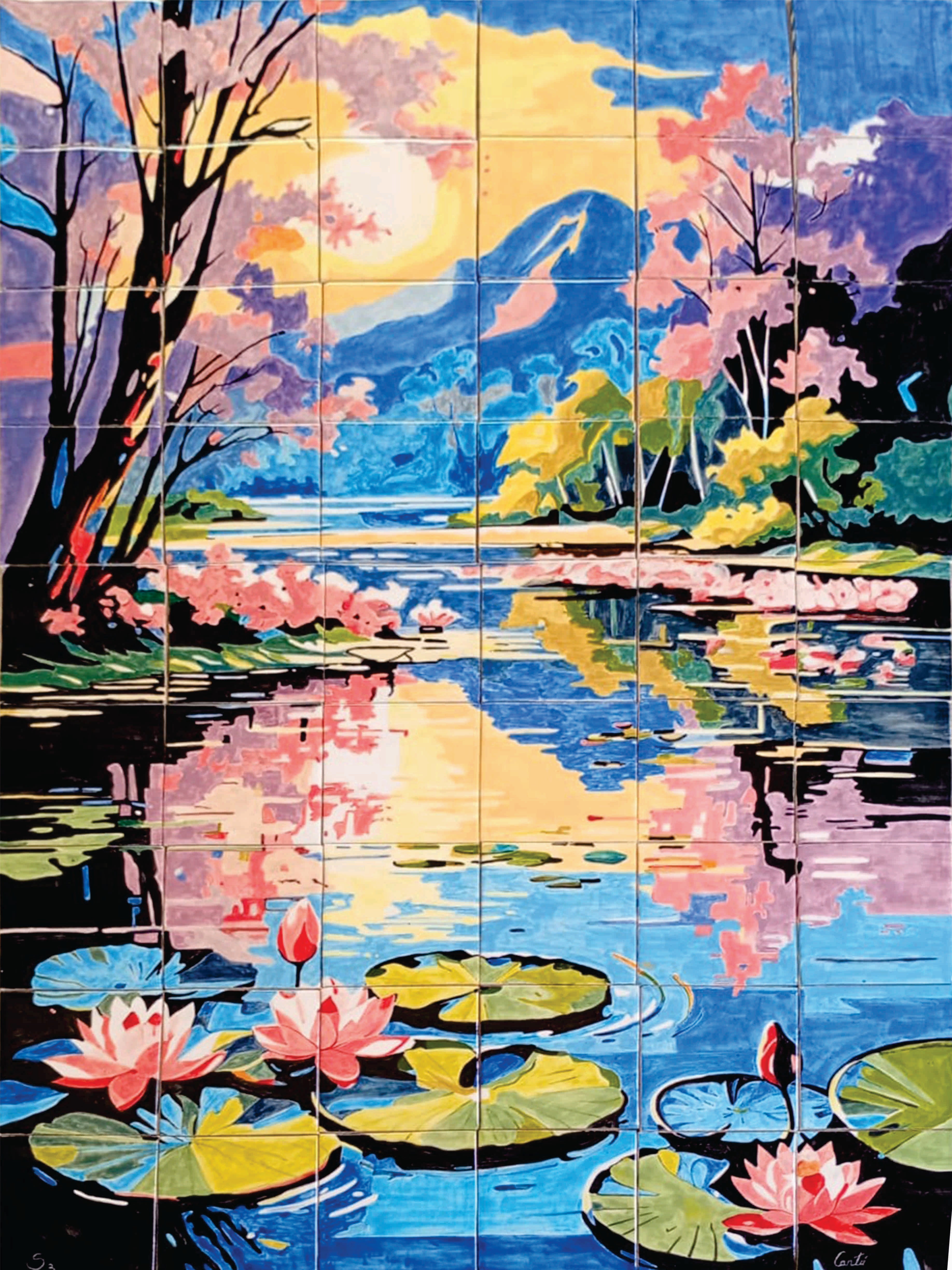 Contemporary Landscape Mural 54 pcs