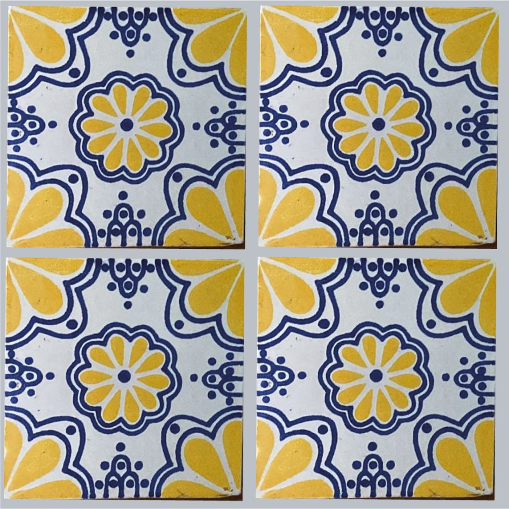 Azulejo Talavera Artesanal Decorado modelo 21