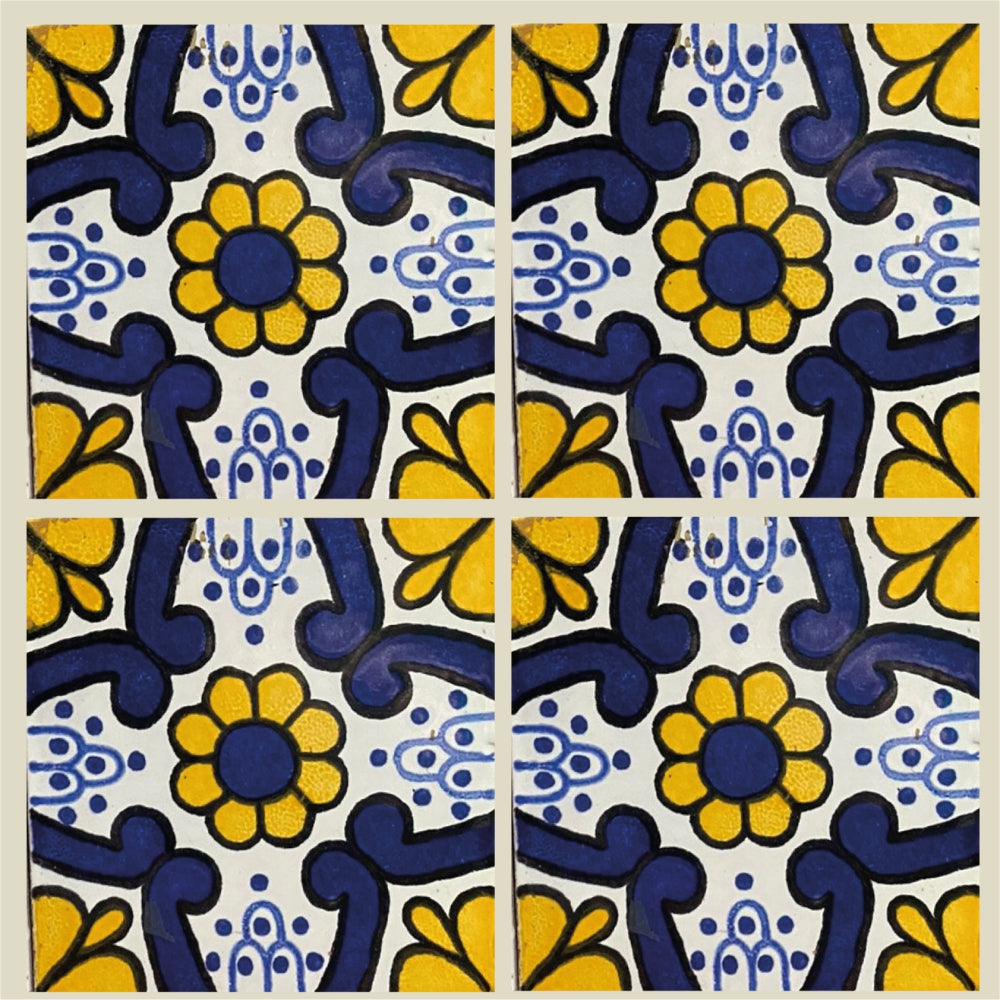 Azulejo Talavera Artesanal Decorado modelo 27