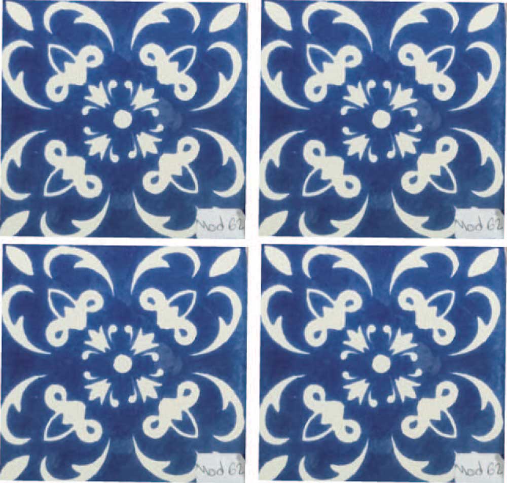 Azulejo Talavera Artesanal Decorado modelo 62