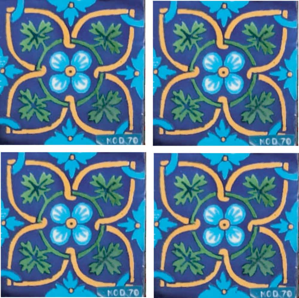 Azulejo Talavera Artesanal Decorado modelo 70