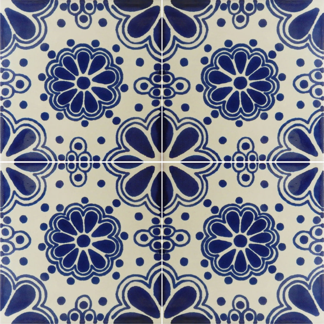 Azulejo Talavera Artesanal Decorado modelo 22