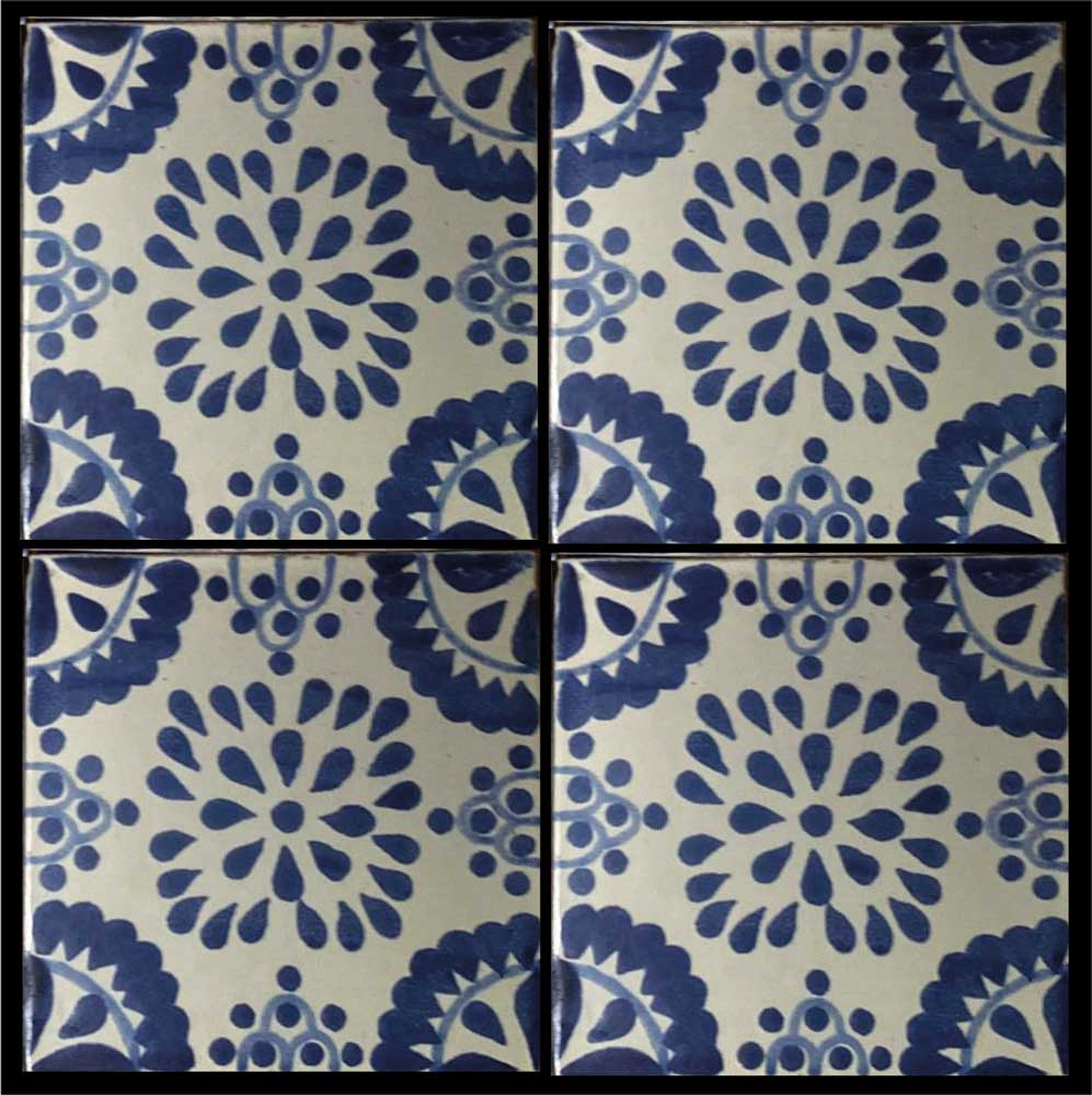 Azulejo Talavera Artesanal Decorado modelo 001