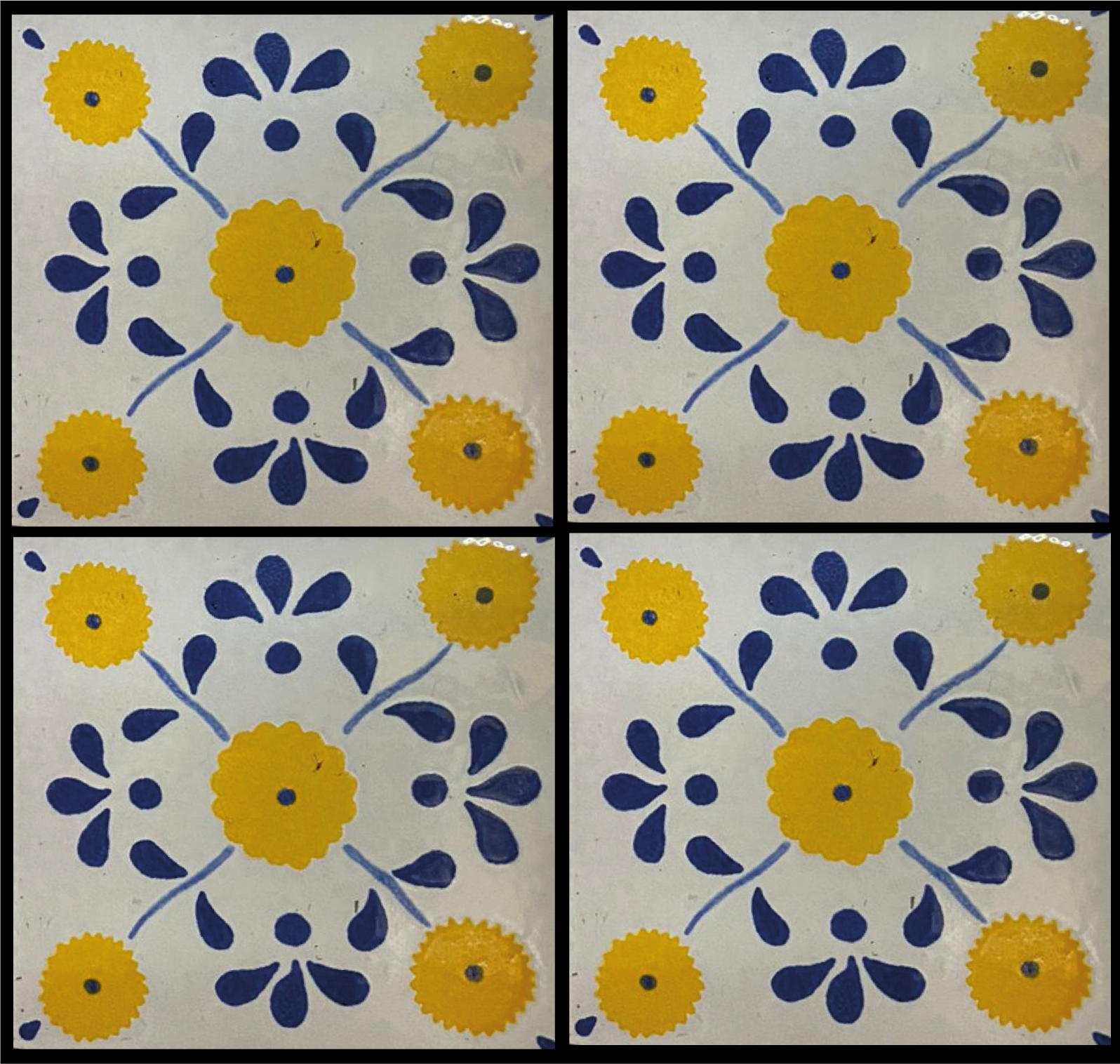 Azulejo Talavera Artesanal Decorado modelo 010