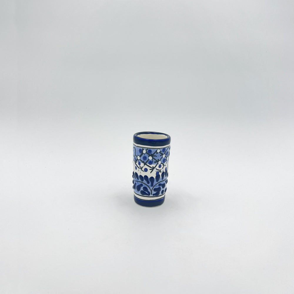 Vaso Tequilero Vajilla Talavera Azul