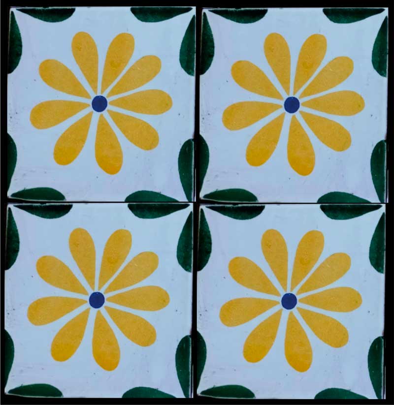 Azulejo Talavera Artesanal Decorado modelo 40