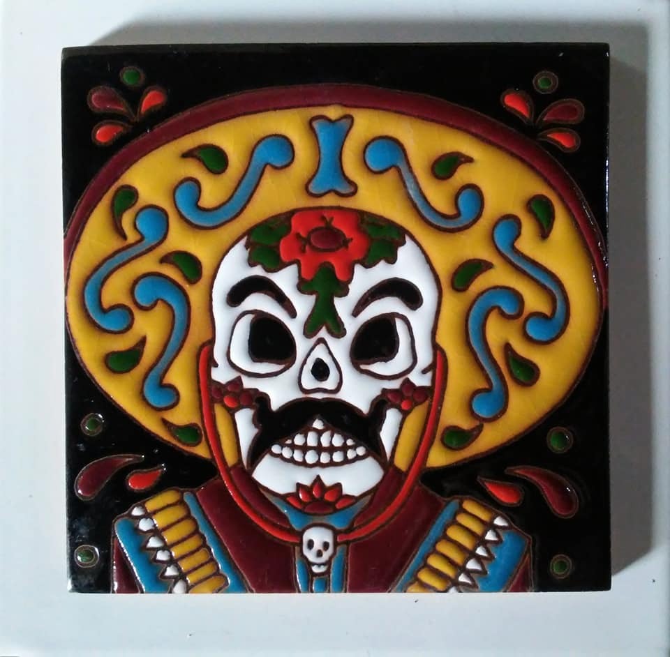 Azulejo Relieve Catrina Charro