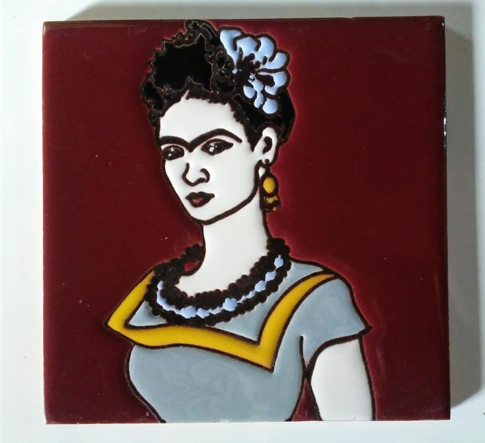 Azulejo Relieve Catrina Frida busto