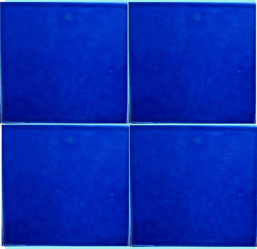 Azulejo Liso Artesanal Azul Cobalto