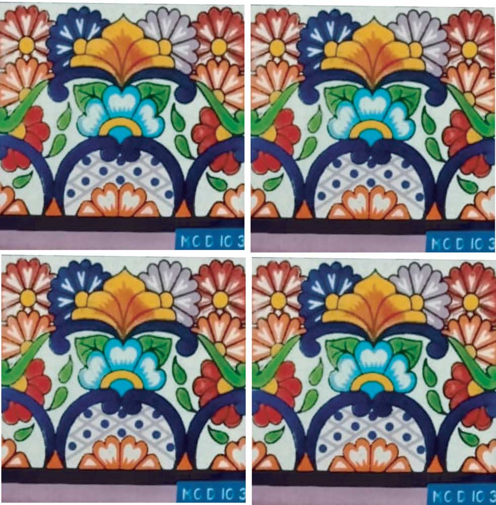 Azulejo Talavera Artesanal Decorado modelo 103