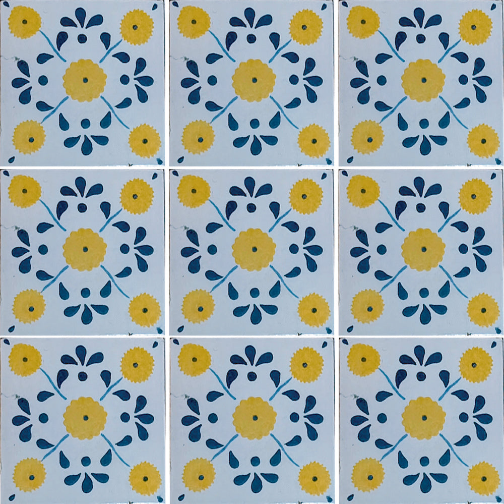 Azulejo Talavera Artesanal Decorado modelo 010