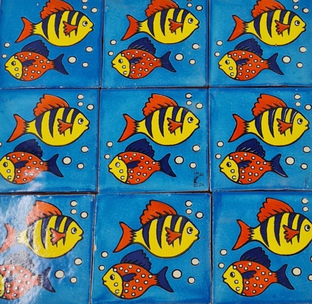Azulejo Talavera Artesanal Decorado modelo 109