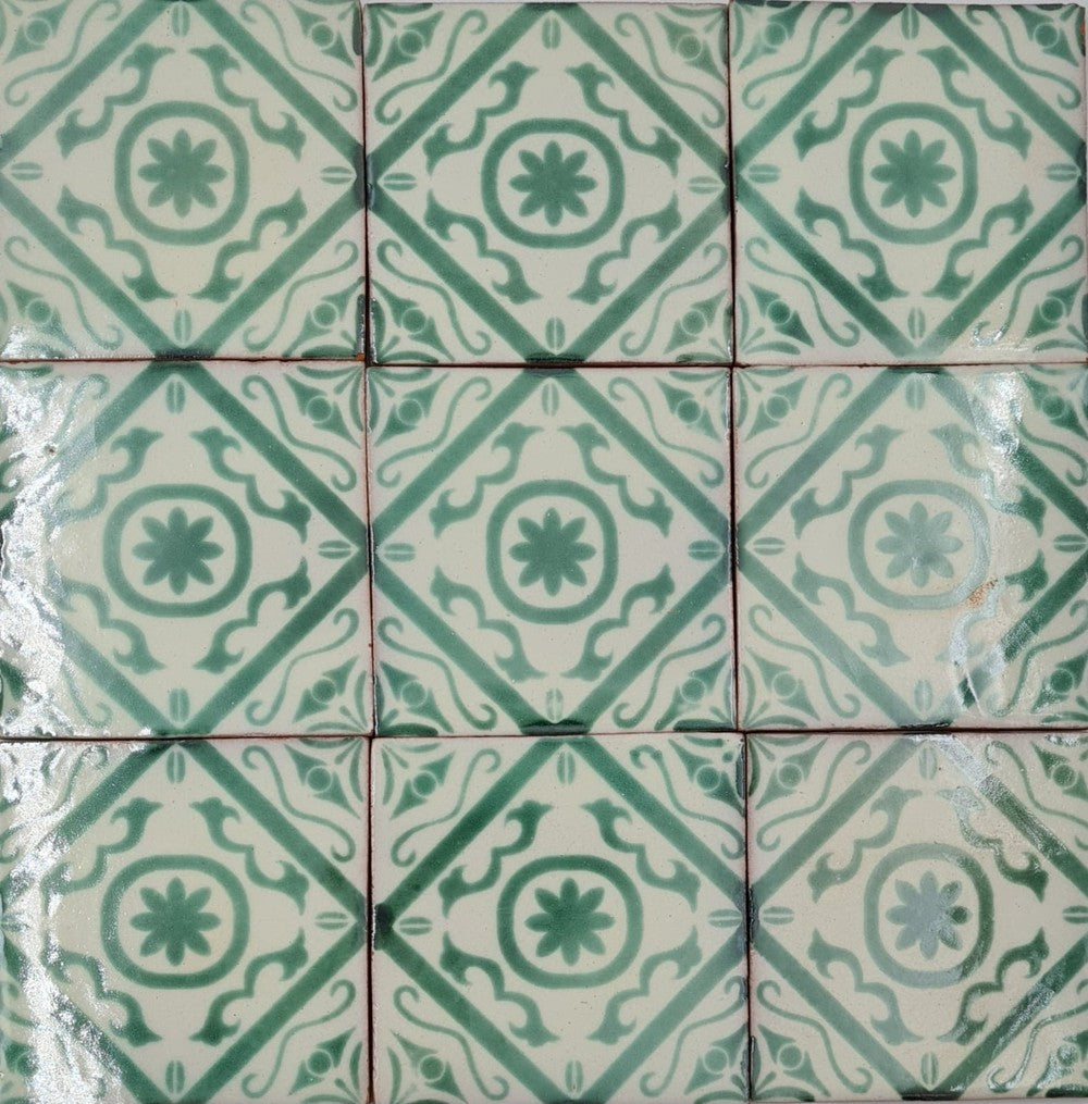 Azulejo Talavera Artesanal Decorado modelo 125