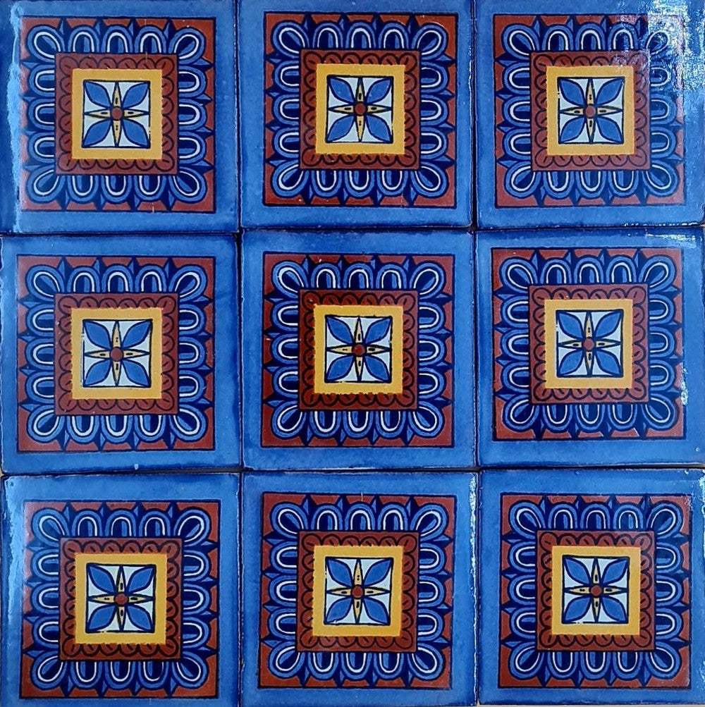 Azulejo Talavera Artesanal Decorado modelo 126