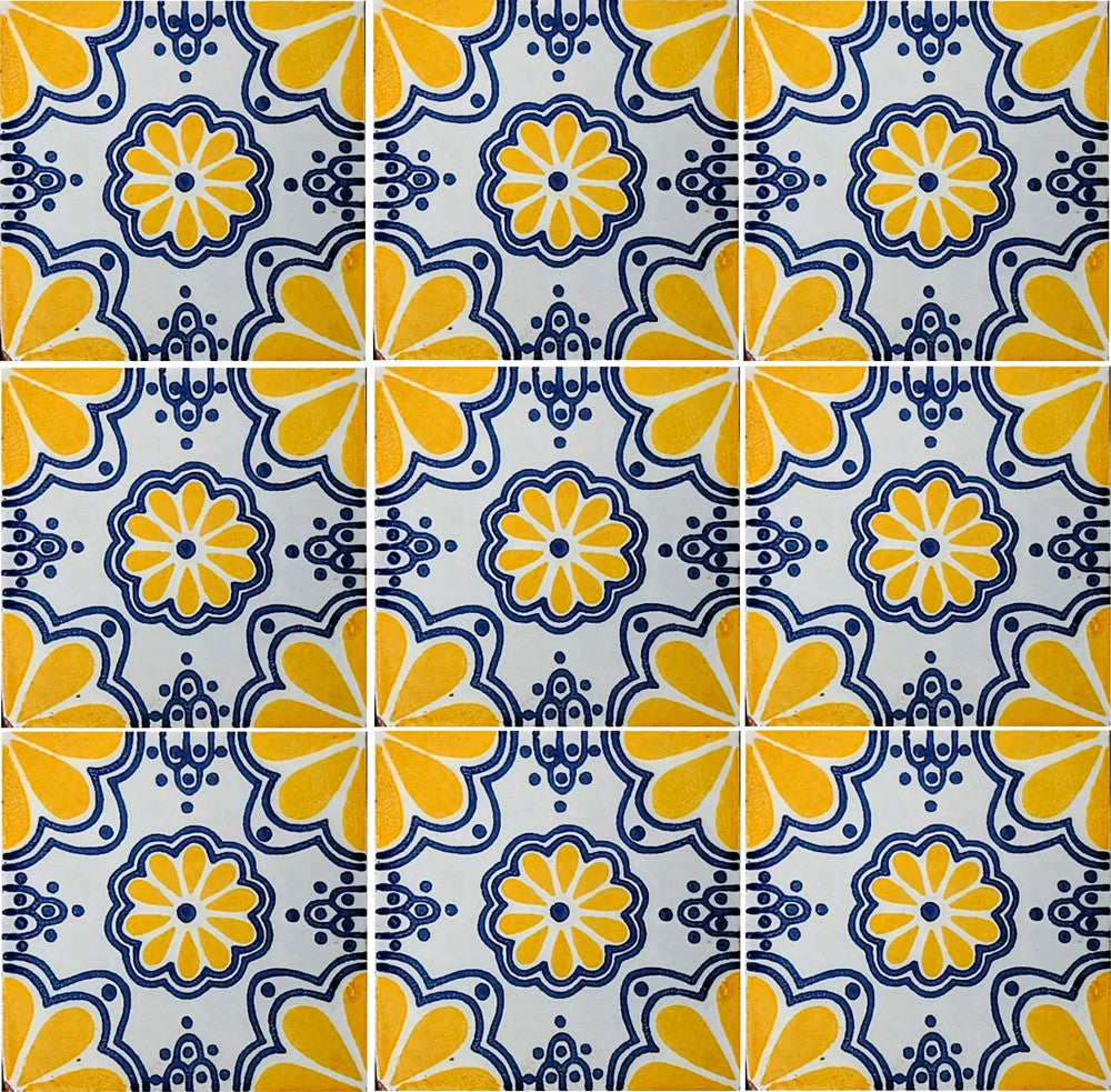 Azulejo Talavera Artesanal Decorado modelo 022
