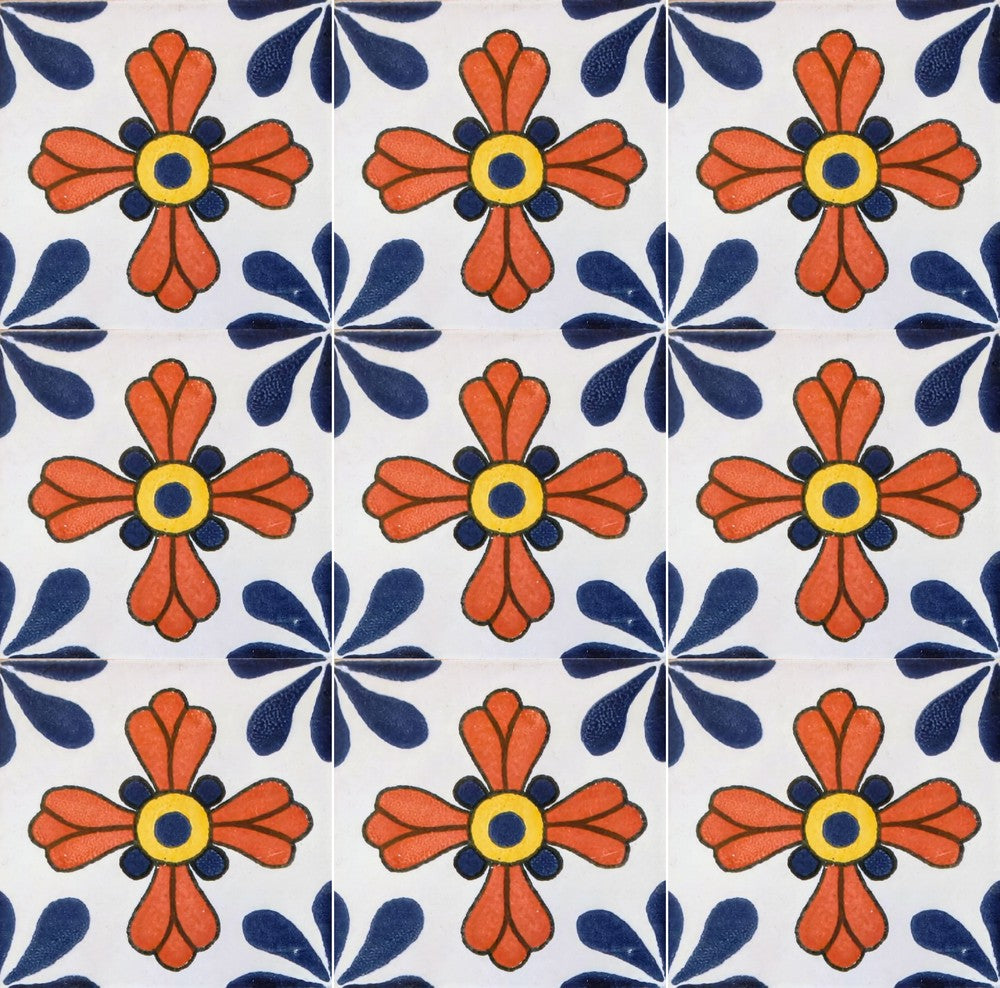 Azulejo Talavera Artesanal Decorado modelo 052