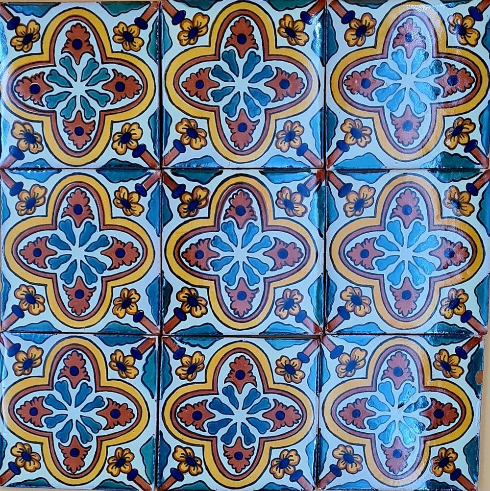 Azulejo Talavera Artesanal Decorado modelo 061