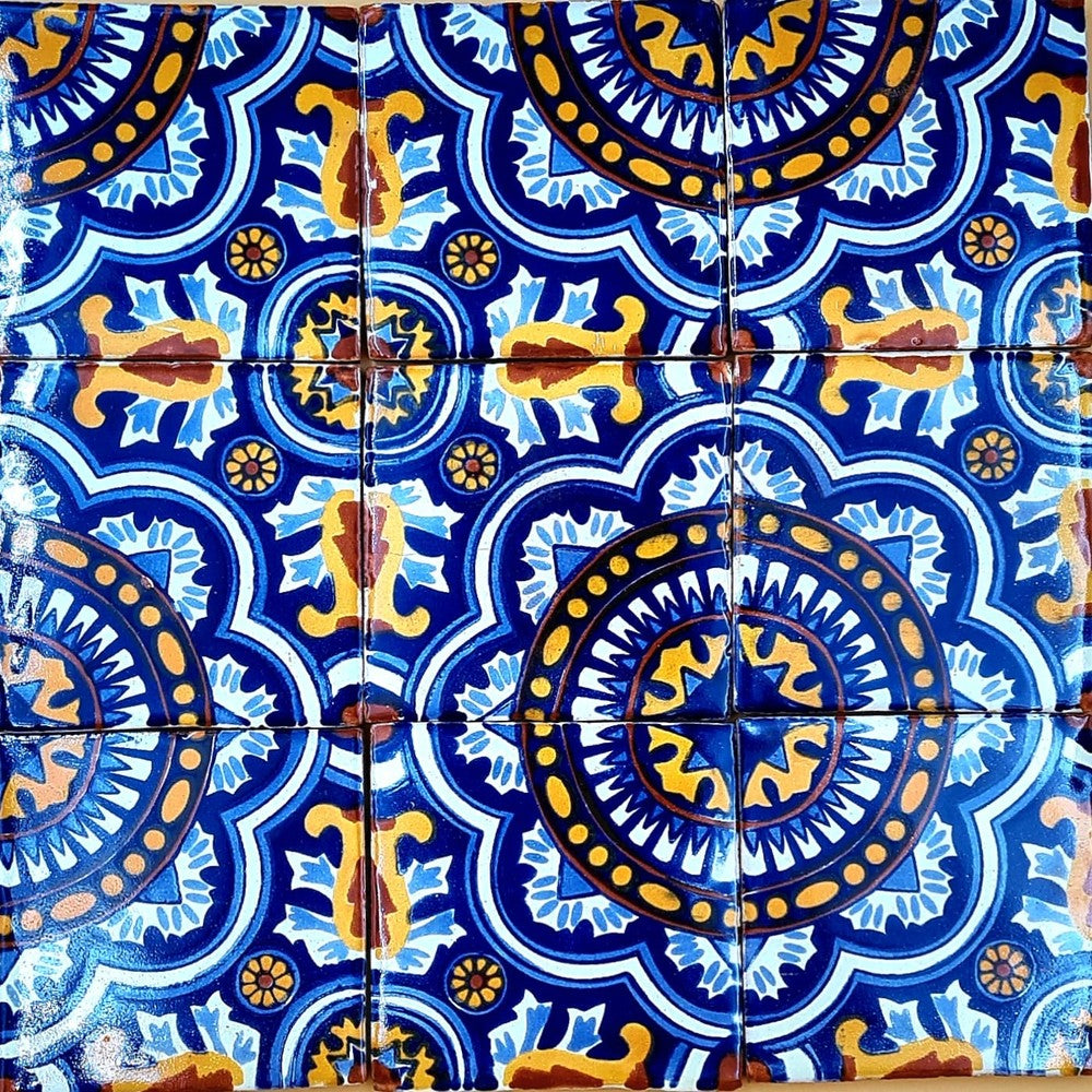 Azulejo Talavera Artesanal Decorado modelo 063