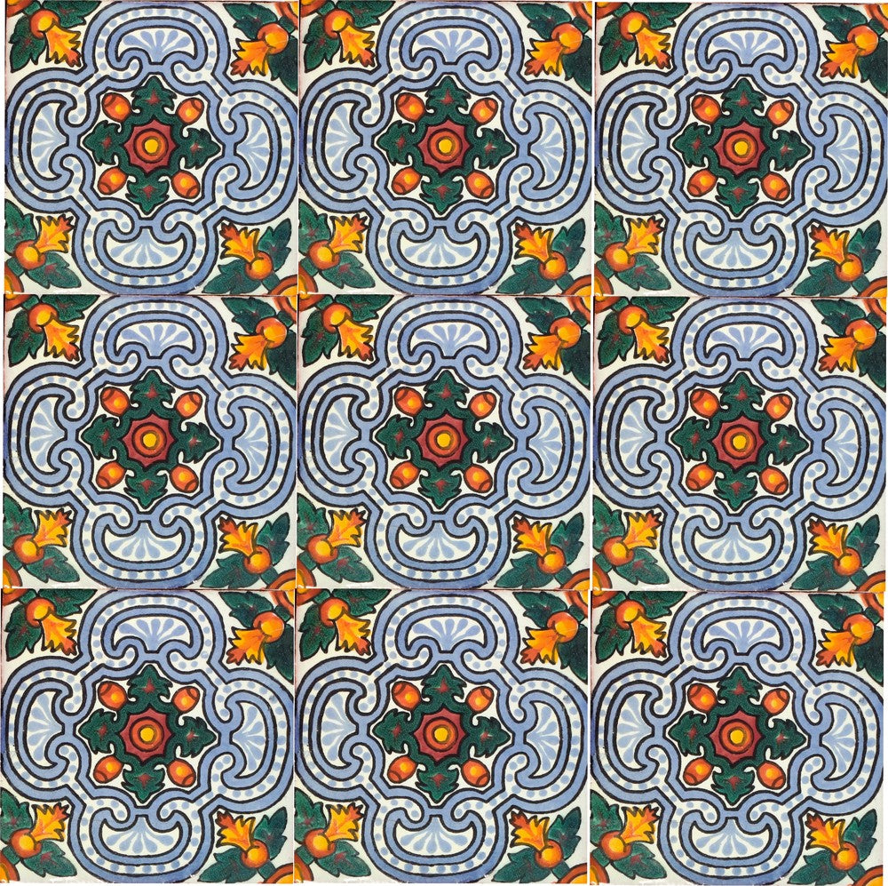 Azulejo Talavera Artesanal Decorado modelo 064
