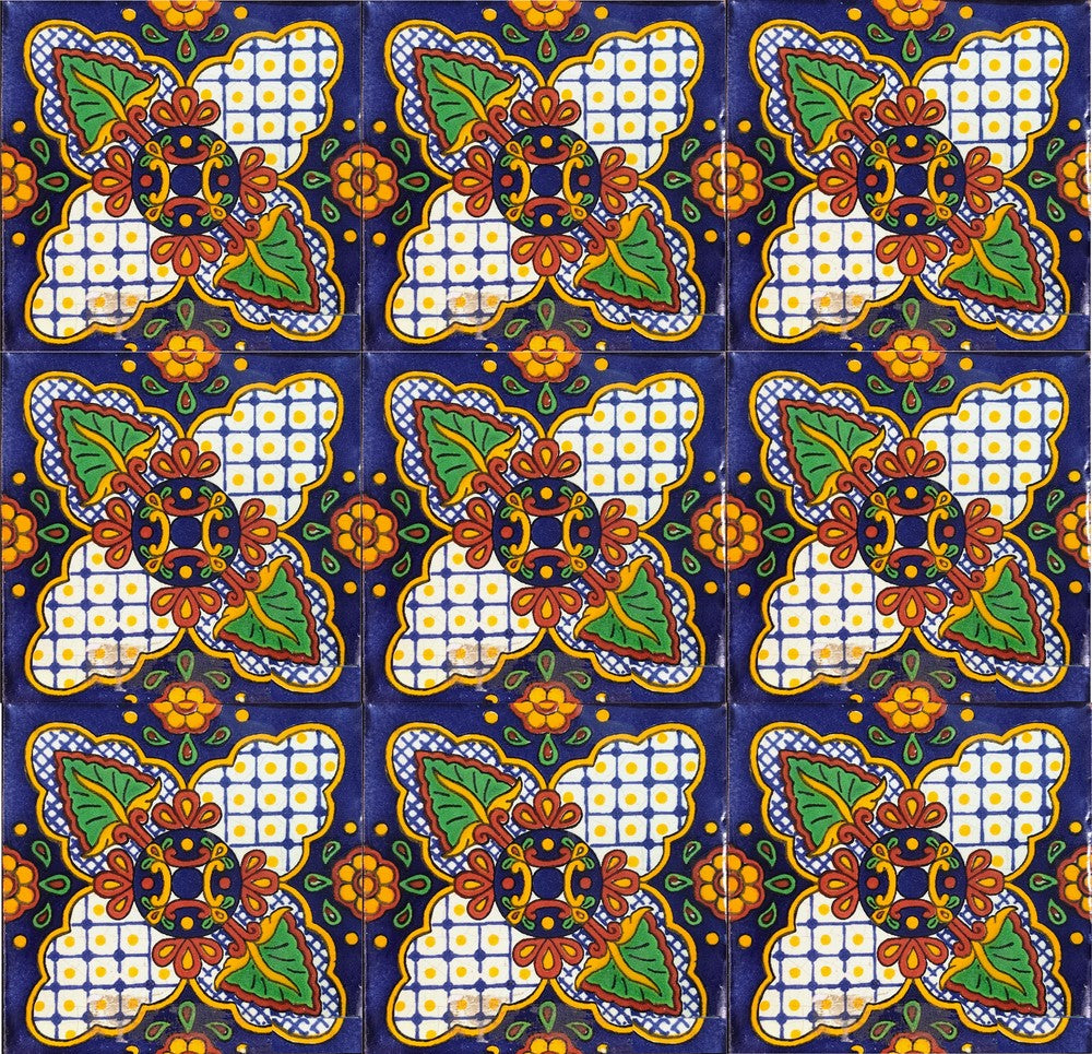 Azulejo Talavera Artesanal Decorado modelo 065