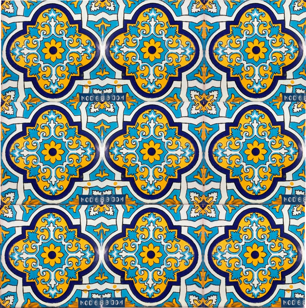 Azulejo Talavera Artesanal Decorado modelo 068