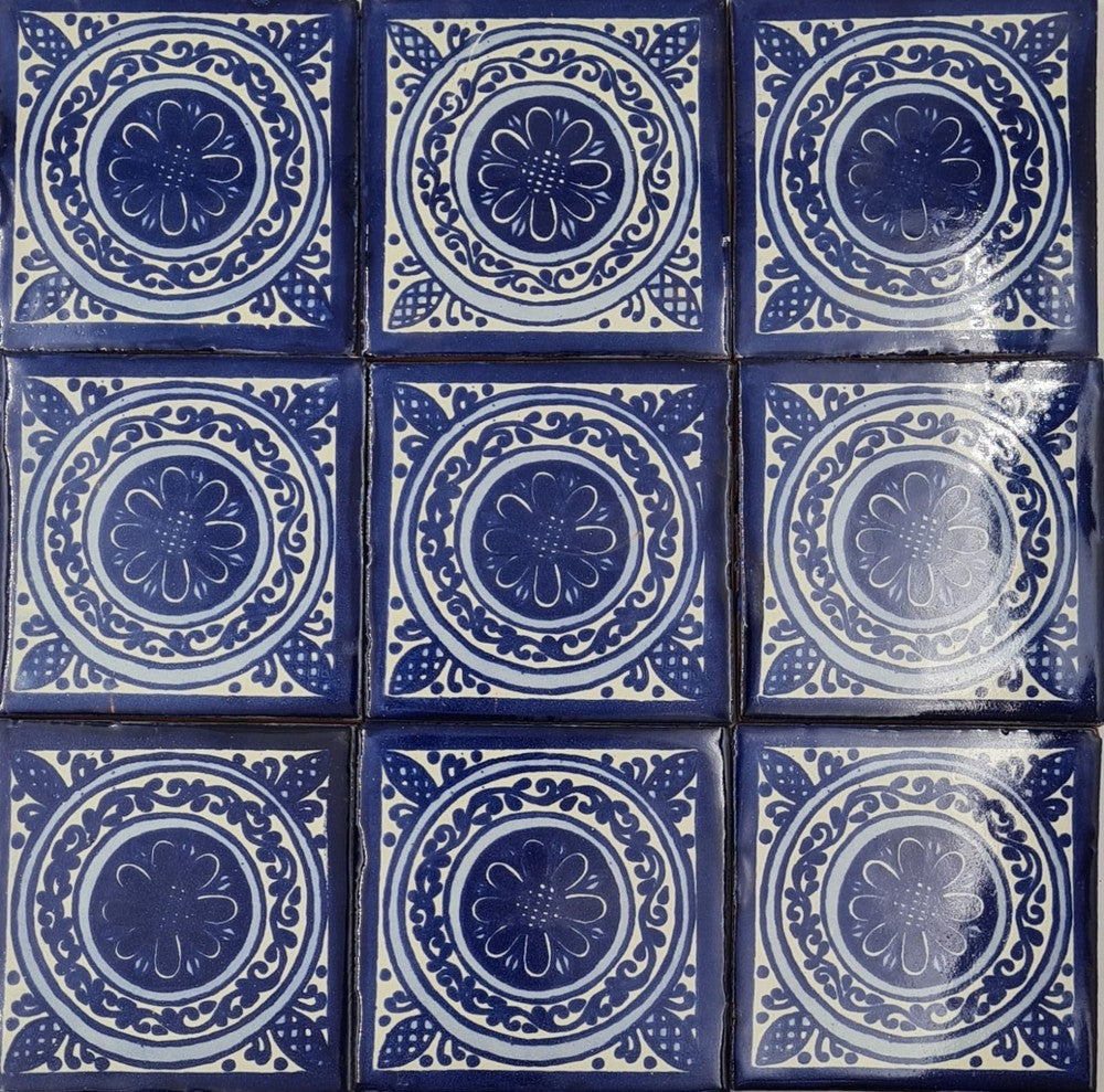Azulejo Talavera Artesanal Decorado modelo 072