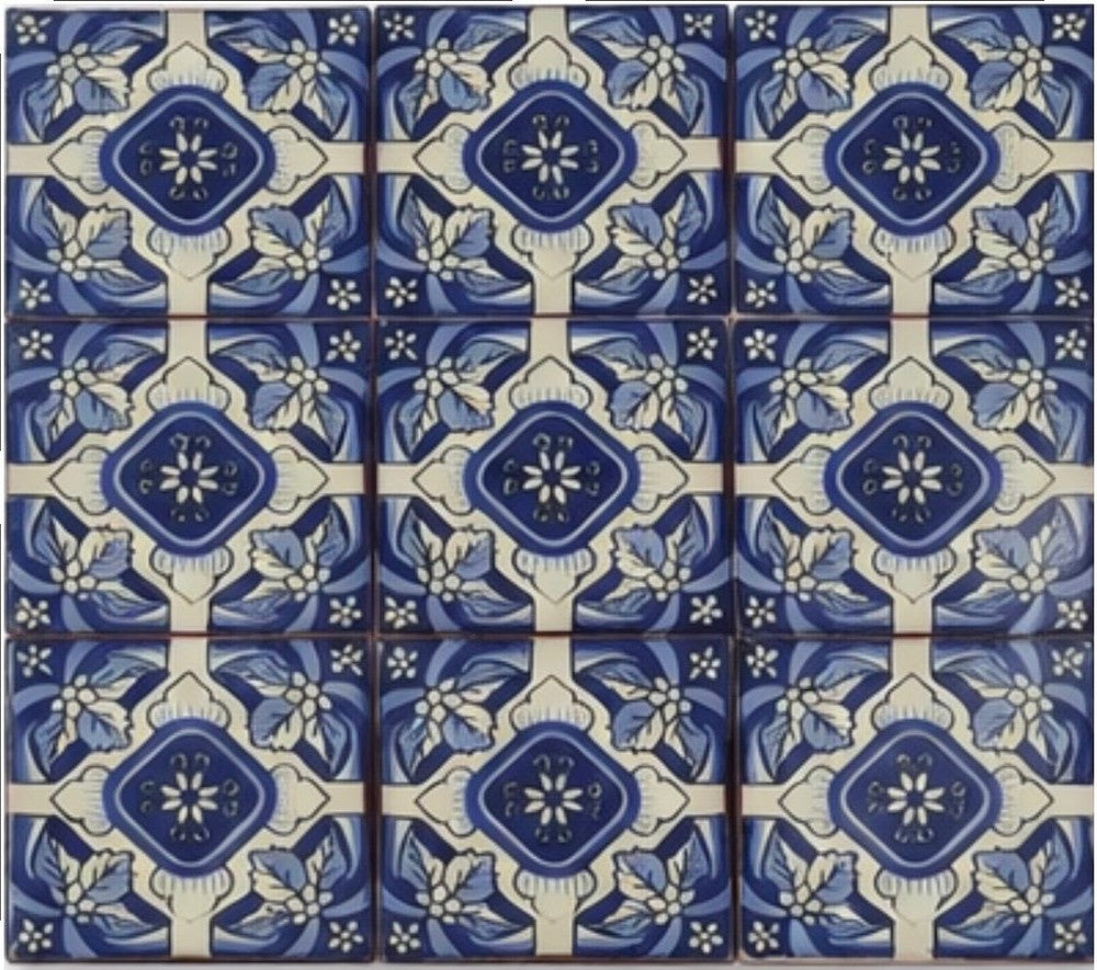 Azulejo Talavera Artesanal Decorado modelo 075