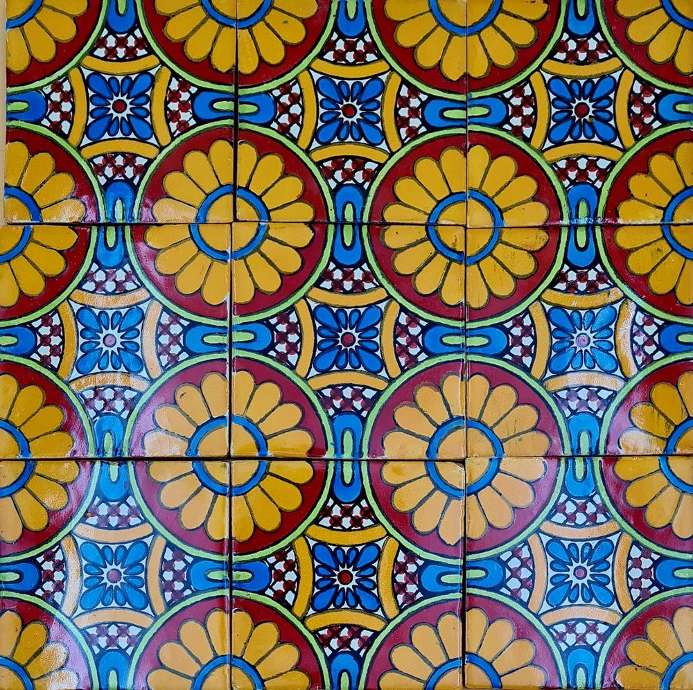 Azulejo Talavera Artesanal Decorado modelo 077