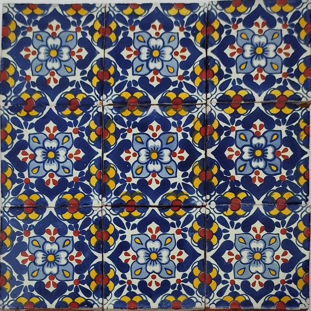 Azulejo Talavera Artesanal Decorado modelo 080