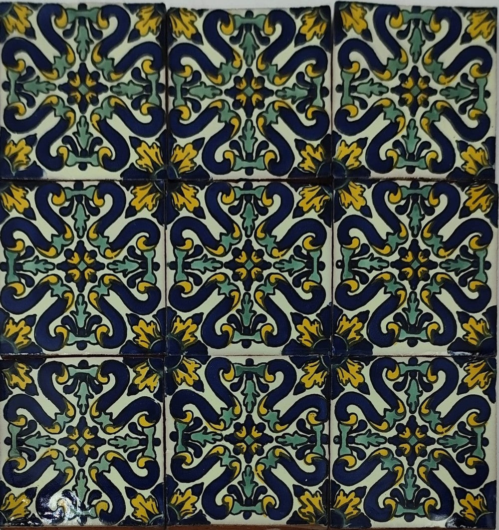 Azulejo Talavera Artesanal Decorado modelo 081