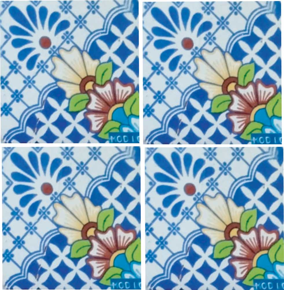 Azulejo Talavera Artesanal Decorado modelo 101