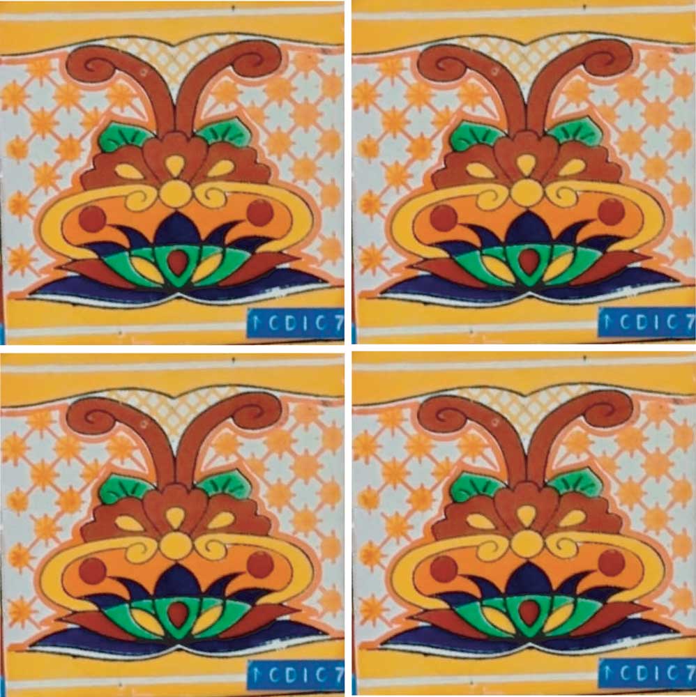 Azulejo Talavera Artesanal Decorado modelo 107