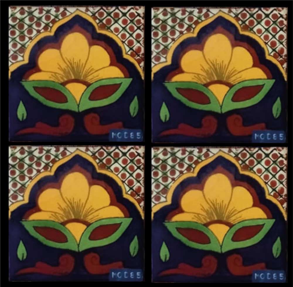 Azulejo Talavera Artesanal Decorado modelo 84