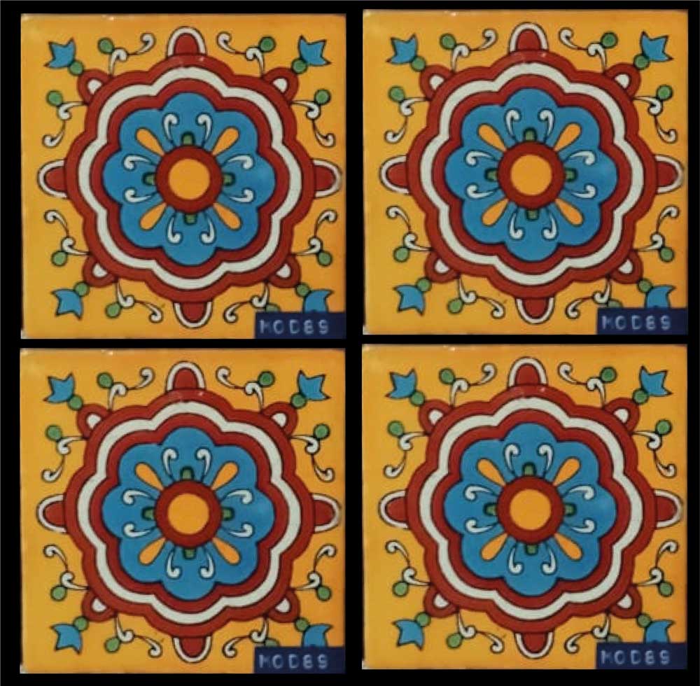 Azulejo Talavera Artesanal Decorado modelo 89