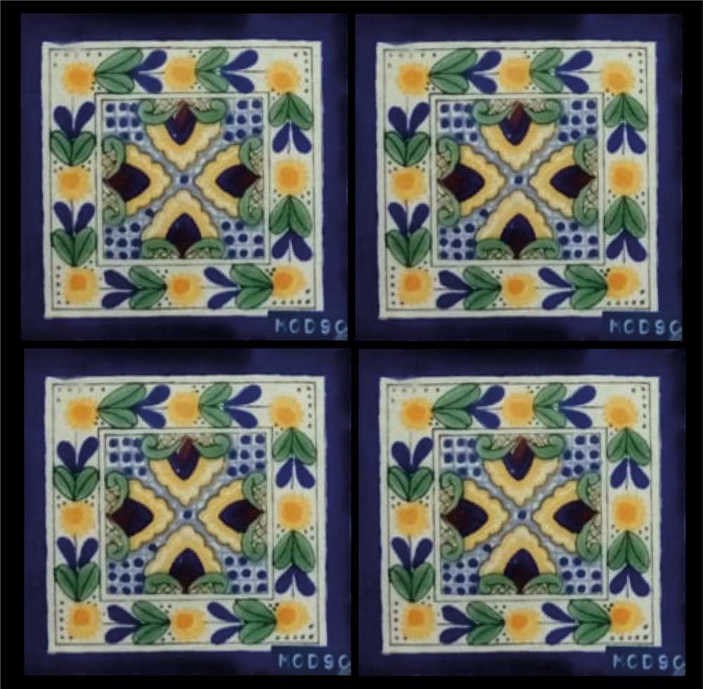 Azulejo Talavera Artesanal Decorado modelo 90