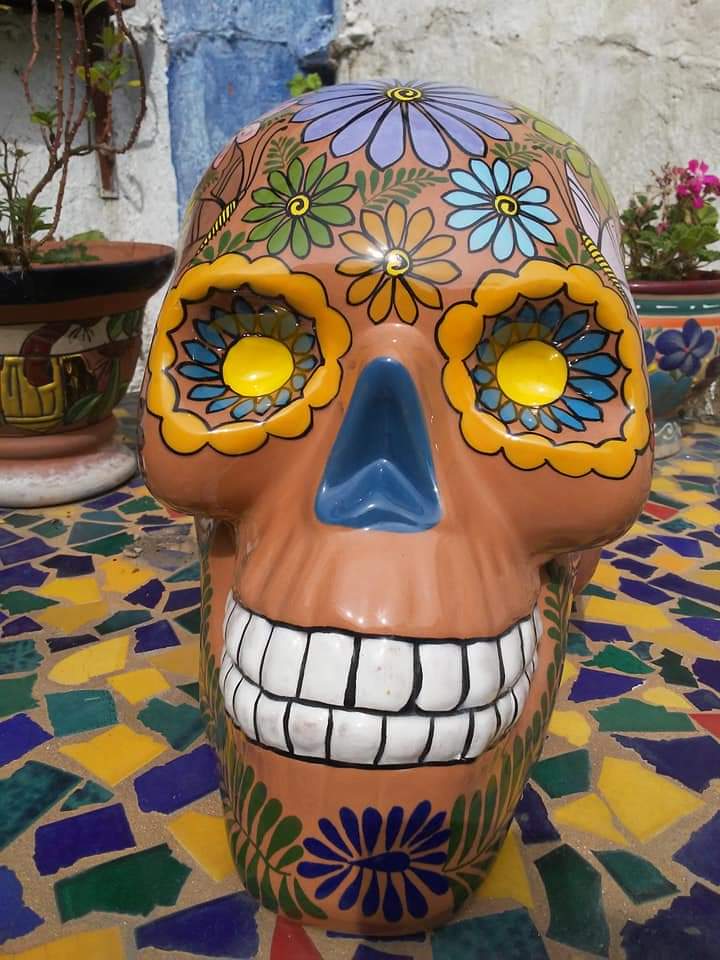 Decoracion Calavera gigante flor